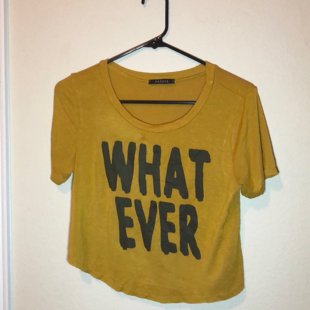 Mustard yellow crop top